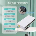 thumbnail image 1 of Interrupteur Ethernet 5 8 Ports UTP RJ45 Gigabit 1000 Mbps Mini Interrupteurs Réseau VLAN Ethernet Splitter Lan Hub Interrupteur 8 Ports 100M Prise US, 1 of 6