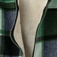 thumbnail image 4 of Womens Cropped Sherpa Fleece Lined Hooded Plaid Jacket Oversized Shacket Winter Warm Zip Up Flannel Coat Outerwear, 4 of 7
