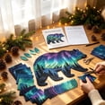 thumbnail image 5 of Northern Lights Wildlife DIY Patchwork Kit, Creative Fabric Craft, Handmade Home Decor Project, Unique Gift for Craft Lovers (Polar Bear), 5 of 7