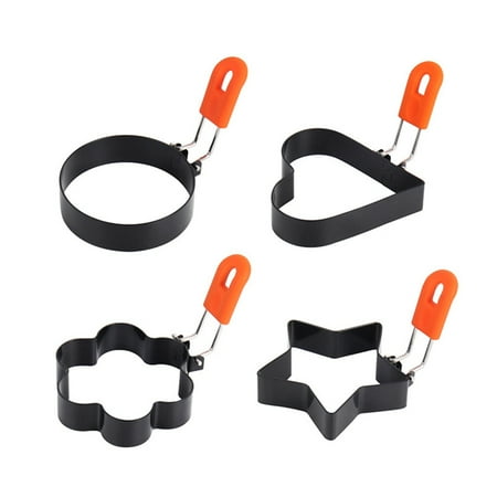 

4 Pcs Egg Rings Pancake Shapers Omelette Mold Stainless Steel Frying Egg Mold