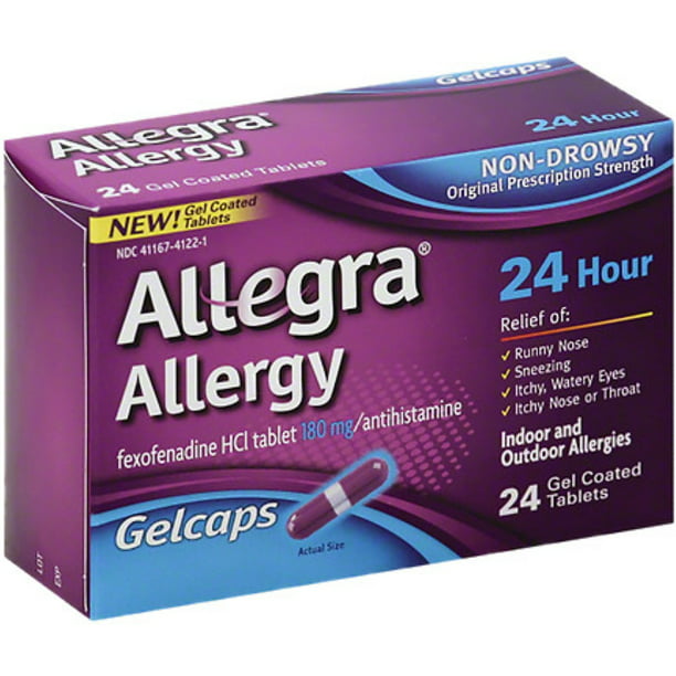Allegra 24 Hour Allergy Gelcaps 24 Ea Pack Of 2
