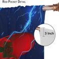 thumbnail image 6 of Modern Game Curtains, Abstract Video Games 3D Red Blue Lightning Gamepad Blackout Window Treatments Drapes for Kids Boys Teens Room Living Room, 84" W X 84" L, 6 of 6