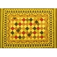 thumbnail image 1 of Ahgly Company Machine Washable Indoor Rectangle Abstract Yellow Contemporary Area Rugs, 5' x 8', 1 of 4