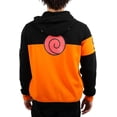 thumbnail image 5 of Naruto Shippuden Anime Men's Naruto Kanji Red Spiral Cosplay Zippered Hoodie, 5 of 5