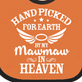 thumbnail image 4 of Inktastic Handpicked for Earth by My Mawmaw in Heaven with Angel Wings Boys or Girls Baby Bib, 4 of 4