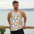 thumbnail image 6 of Salouo Rainbow Flowers for Men's Tank Tops,Sleeveless Muscle Shirts for Men Quick Dry Workout Tank Top Gym Muscle Tee Fitness Bodybuilding Sleeveless T Shirt-Medium, 6 of 7