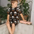 thumbnail image 4 of Balery Butterfly Skull Conjunto de Pijama Infantil de Manga Corta con Estampado – Ropa de Dormir de Algodón Suave-Small, 4 of 6