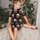 thumbnail image 4 of Balery Butterfly Skull Conjunto de Pijama Infantil de Manga Corta con Estampado – Ropa de Dormir de Algodón Suave-Large, 4 of 6