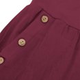 thumbnail image 4 of Lenpel Women's Bermuda Shorts Elastic High Waisted Drawstring Tapered Mid Length Cargo Shorts Summer Casual Shorts with Pockets, 4 of 6
