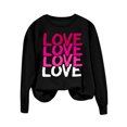 thumbnail image 4 of Jinhomg Womens Trendy Sweatshirts Holiday Funny Cute Letter Print Pullover Tops Fall Winter Casual Comfy Long Sleeve Crewneck Sweatshirt Black L, 4 of 7