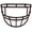 MAROON, variant on Schutt F7 EGOP II Carbon Steel Facemask (Navy)