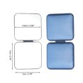 thumbnail image 2 of Ofertas Únicas 1 Pc Espejo de Maquillaje Plegable Grande para Mujeres para Viajes Vacaciones Azul Acero Inoxidable Vidrio, 2 of 3