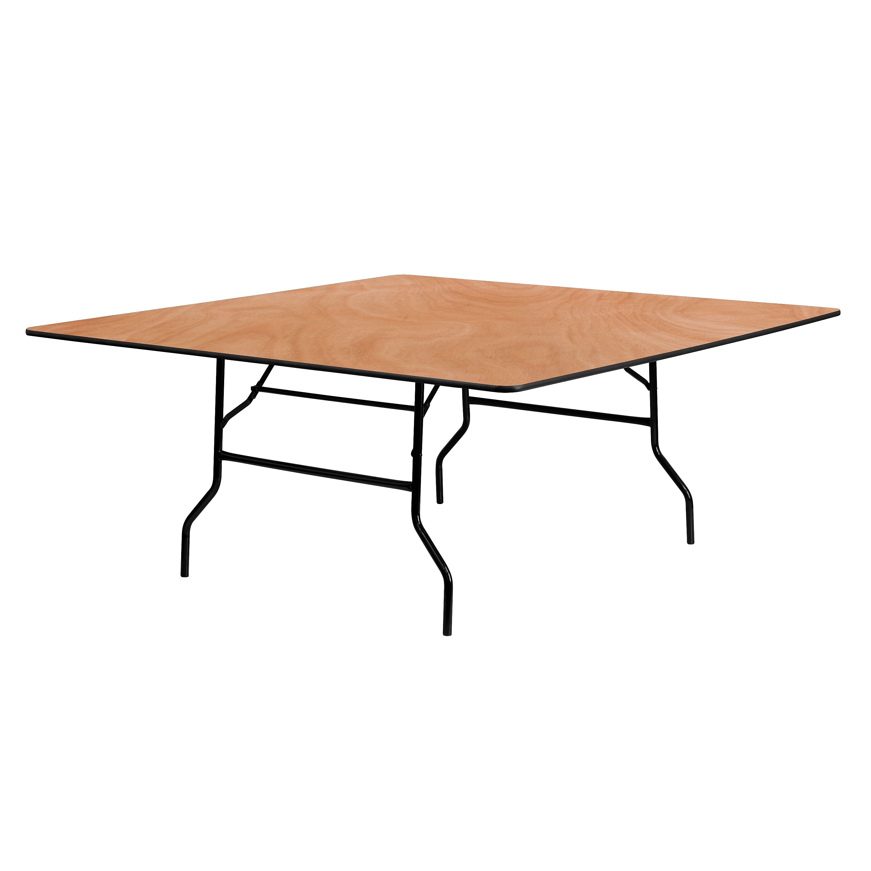 6Foot Square Wood Folding Banquet Table