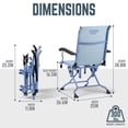 thumbnail image 6 of Timber Ridge MELO™ Glider Camping Chair, Folding Outdoor Glider with Cup Holder, Coastal Mist, 6 of 8