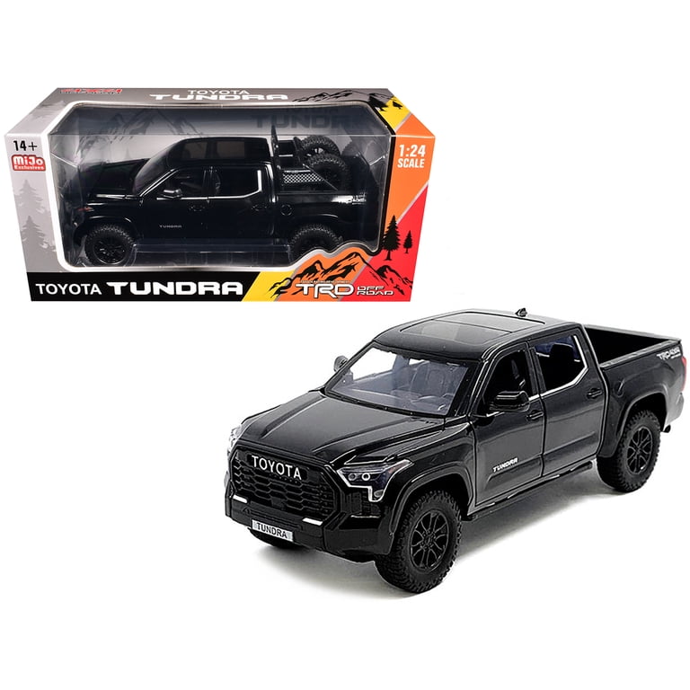 り*う様 TOYOTA 4X4 PICK-UP TRUCK 1/10 SCALE 2023 Toyota Tundra TRD 4x4 Pickup Truck Black with Sunroof and
