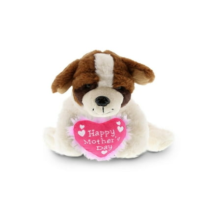 Dollibu Happy Mothers Day Stuffed Animal, Heart Message Teddy - St Bernard Dog
