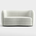 thumbnail image 2 of Furniture of America Sonya Tuxedo Style Upholstered Boucle Fabric White Loveseat, 2 of 12