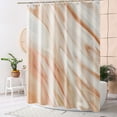 thumbnail image 2 of Orange Marble Long Shower Curtain, Orange Mix White Ombre Modern Abstract Wave Luxury Bathroom Curtain Bathtub Home Decor Waterproof Fabric Machine Washable with 12 PCS Hooks,72" Wx84 L, 2 of 6