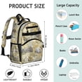 thumbnail image 2 of Vintage Travel Student Backpack Adjustable Shoulder Straps Chest Buckle Lightweight Durable School Backpack, 2 of 5