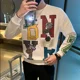thumbnail image 4 of Camiseta estampada para hombre, sudaderas de cuello redondo, ropa ajustada Y2k, ropa social de algodón regular, camiseta emo elástica, 4 of 4
