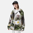 thumbnail image 3 of Fotbe Daisy Guinea Pig Chaqueta con Protección Solar UPF 50+ para Hombre y Mujer, Camisa con Capucha y Bolsillos-3X-Large, 3 of 7