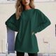 thumbnail image 1 of MHFRRA Camiseta de Manga Larga Suave y desgastada, Informal, Holgada, para Uso Diario y Cómoda. Verde Oscuro, 1 of 3