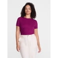 thumbnail image 2 of Scenario Women's Rib Tee with Short Sleeves, Sizes XS-XXXL, 2 of 6
