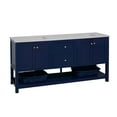 thumbnail image 3 of Lakeshore 72" Double Bathroom Vanity with Royal Blue Cabinet and Engineered White Top, 3 of 6