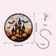 thumbnail image 3 of Adorno colgante de acrílico con atrapaluz de murciélagos voladores y castillo de calabaza para Halloween | Decoración reflectante espeluznante con aro para colgar | Ideal para fiestas de Halloween,, 3 of 9