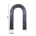 BalsaCircle 8 feet Black Payette Sequin Double Sided Open Arch Fitted ...