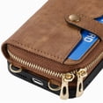 thumbnail image 4 of for iPhone XS Max Wallet Case, Crossbody Phone Purse with Card Holder for Women, Zipper PU Leather Carrying Cover Gift with Shoulder Strap Kickstand Anti-drop for iPhone XS Max - Brown, 4 of 10