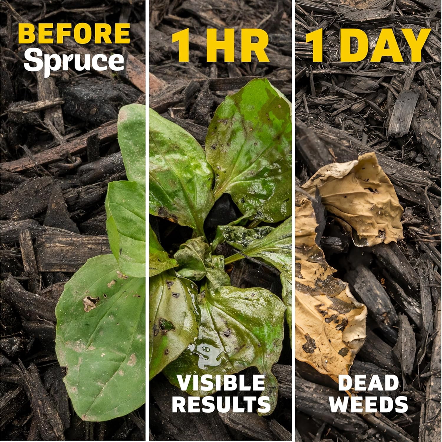 Weed Killer Refill - Versatile Weed & Grass Killer₃ for Flower Beds, Driveways & Mulch Beds - No Pour, No Mix, No Mess Refill - Kills Dandelions, Crabgrass & More (64 Oz)