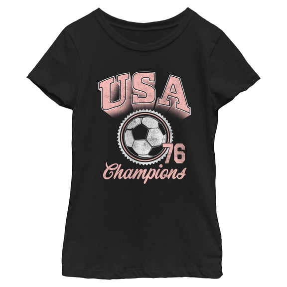Girls Lost Gods Distressed USA Champions 76 T Shirt