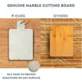 thumbnail image 7 of Lexi Home Genuine Marble Charcuterie Cutting Board - White Brass Inlay, 7 of 7