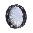 thumbnail image 1 of Instrument de Percussion à Tête de Tambour Réfléchissante Tambourine à Main Radiant en Bois de 10 Pouces Tambourine avec Double Rangée de Clochettes, 1 of 8