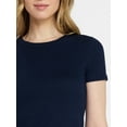 thumbnail image 5 of Time and Tru Women's Ribbed Tee with Short Sleeves, Sizes XS-XXXL, 5 of 6