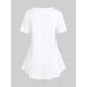 thumbnail image 3 of Camiseta Talla Extra Estampado Cráneo Curvo Rosa Rosegal  Camisetas tallas grandes, 3 of 5