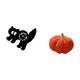 thumbnail image 5 of Reloj de pared decorativo de Halloween con forma de calabaza, almohada con forma de gato de dibujos animados, juguete silencioso de acrílico, ideal pa, 5 of 8
