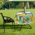 thumbnail image 7 of Coolnut 60" Yellow Lemons Outdoor Round Tablecloth, Waterproof Stain-Resistant Non-Slip Circular Tablecloth with Umbrella Hole and Zipper for Tabletop Backyard Party BBQ Decor, 7 of 7