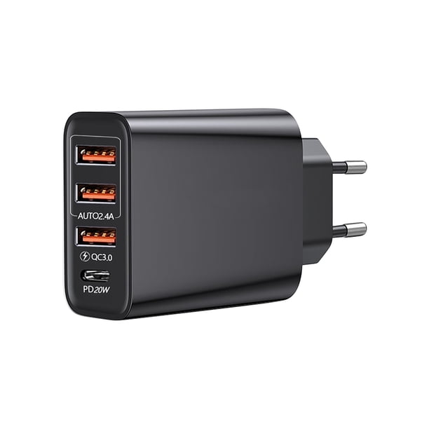 Cargador para dispositivos y teléfonos, soporte de pared para teléfonos, USB+C portátil para ordenadores inteligentes, cargador rápido y similar
