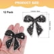 thumbnail image 3 of Uxcell 12-Pack Parches de Strass en Forma de Lazo de 6cm Adhesivos Negros para DIY/Ropa/Zapatos/Bolsas, 3 of 7