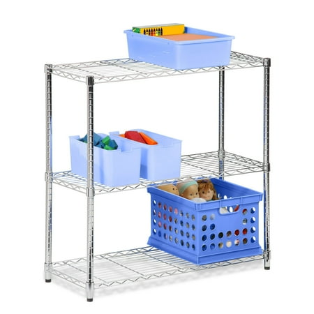 Honey Can Do 3-Shelf Steel Storage Shelving Unit, White
