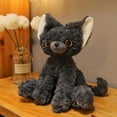 thumbnail image 2 of Adorable Devon Rex Cat Plush Toy, Curly-Haired Black Kitty, Perfect for Children's Day or Girlfriend's Birthday Gift, 2 of 5
