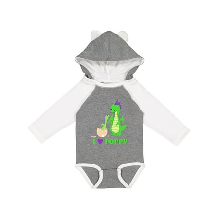 

Inktastic I Love Poppy Gift Baby Boy or Baby Girl Long Sleeve Bodysuit