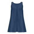 thumbnail image 5 of Efsteb Summer Dresses 2025 Trendy Womens Sleeveless Mini Dress Casual Loose Beach Vacation Sundress Tank Dress (Blue,L), 5 of 7