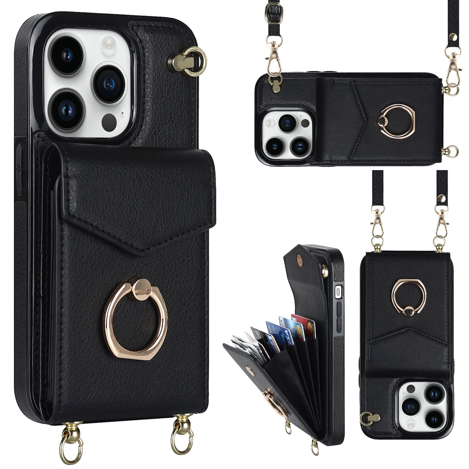  Luxury Designer Wallet Case Compatible with iPhone 14