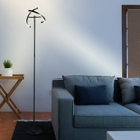 Brightech Halo Split Led Torchiere Bright Standing Floor Lamp Jet Black Finish Canada Brightech Halo Split Led Torchiere, Delaktig Led Floor Lamp Black