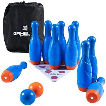 MagnaRack Bowling, Includes 10 Magnetic Bowling Pins, 2 Balls, Bowling Mat, Carry Bag, Great Toy Gift, Early Education, Indoor & Outdoor Games, Toddler, Child, Boys & Girls 6 and up$$Toys