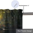 thumbnail image 5 of Deer Curtains Valances for Home Decor Green Misty Forest Flowers Rustic Wildlife Moose Elk Window Valance for Bedroom Bathroom Living Room Dining Room Valances Set 54 by 18 in, 1 Panel, 5 of 6