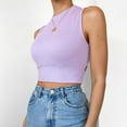 thumbnail image 4 of Aayomet Gym Tops For Women Satin Mesh V Neck Tank Top Women Summer Cami Top Silk Camisole Blouse,Purple L, 4 of 5